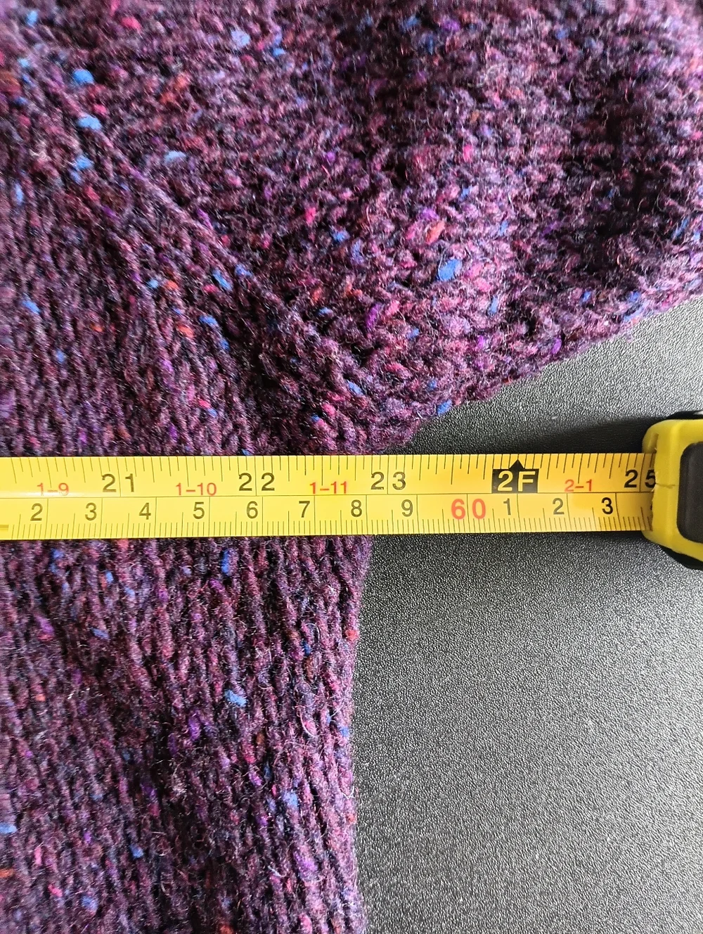 Vintage Handmade Cozy Purple Button-Front Women’s Sweater Cardigan Grandmacore - Picture 6 of 12